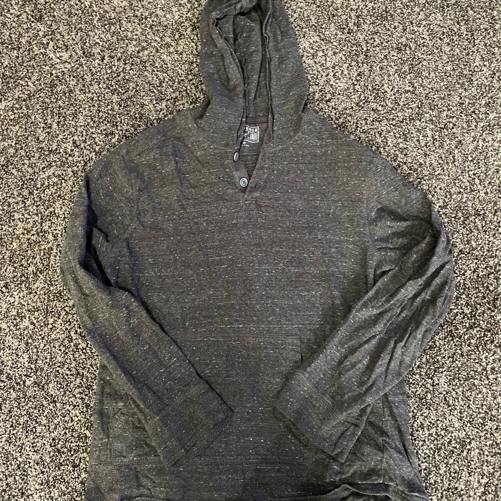 Gray hoodie with buttons